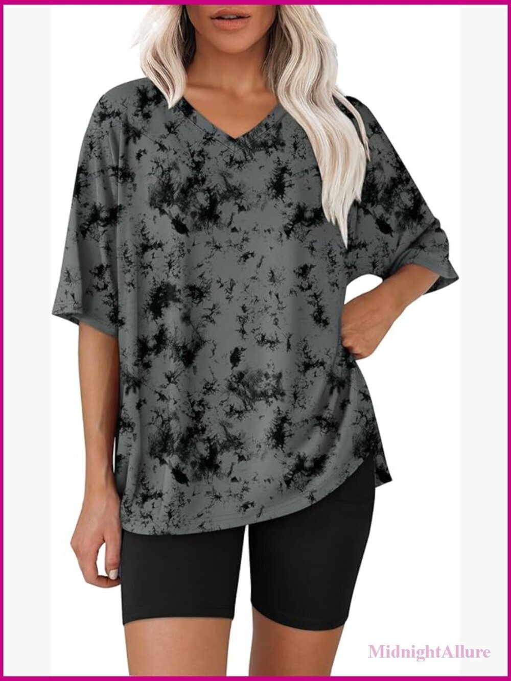 2 Piece Lounge Set Oversized Tshirt Biker Shorts Summer Casual Outfit